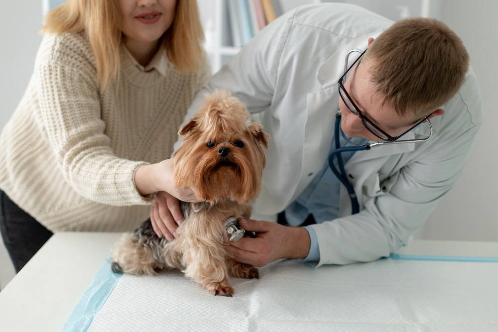 Routine veterinary check-up for dogs ensuring pet health